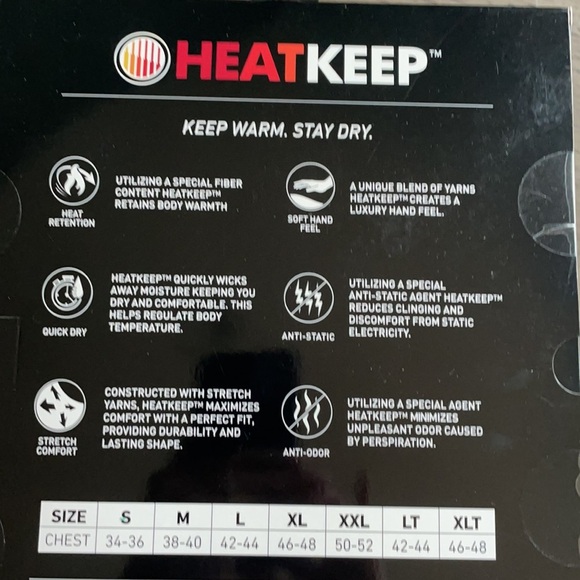 Men's HeatKeep Long Sleeve Crew Base Layer Top - Black - Picture 4 of 7